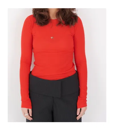 Baserange Long-sleeved T-shirt In Red