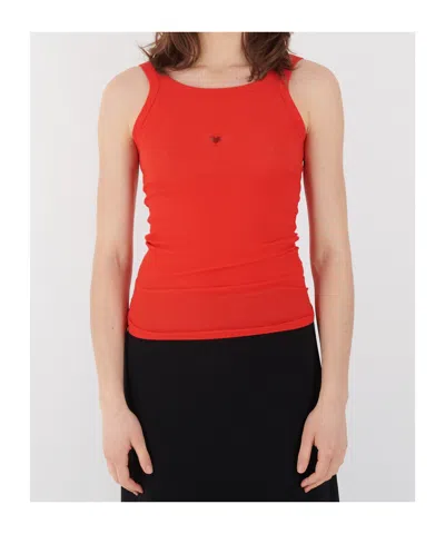 Baserange Crew Neck Vest In Red