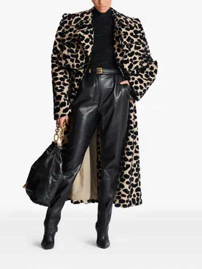 Balmain Buttoned Ls Bouclette Baroque Top