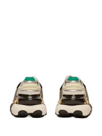 Balmain Unicorn Wave Sneakers In Neoprene In White