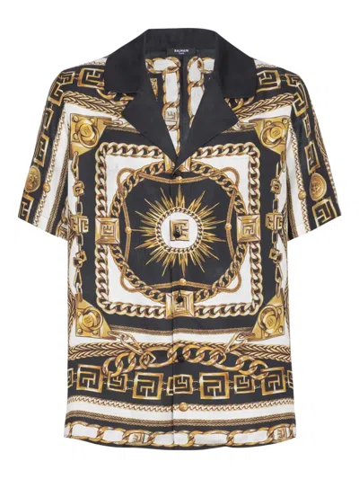 Balmain Shirt With Logo In Multi
