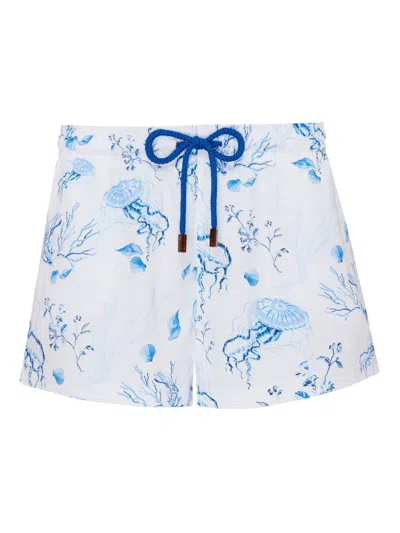 Vilebrequin Swim Shorts Medusa And Shells In Blue