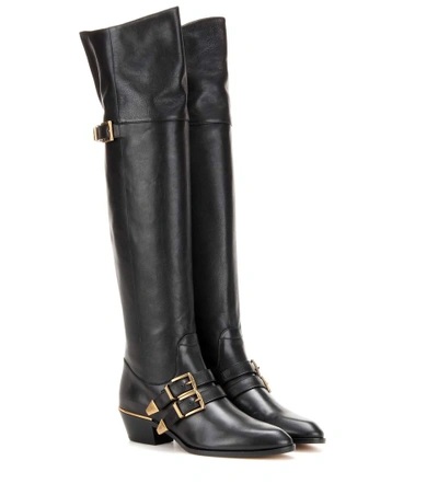 Shop Chloé Leather Over-the-knee Boots