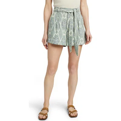 Faherty Isla Print Tie Waist Shorts In Gray