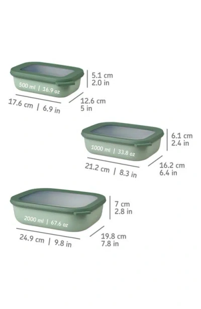 Mepal Cirqula Set Of 3 Rectangular Storage Containers