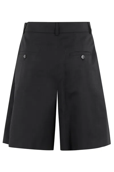 Weekend Max Mara Ecuba Black Bermuda Shorts In Multi