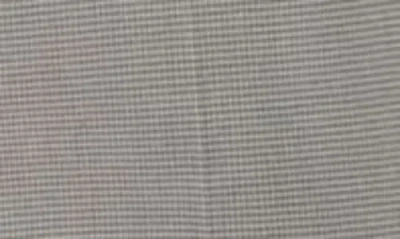 Victor Emmanuel Vince Flat Front Small Check Stretch Dress Pants In Gray