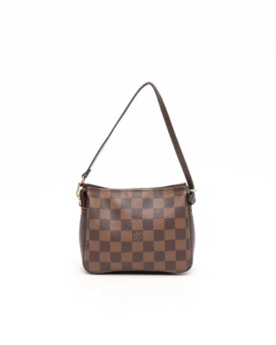 Pre-owned Louis Vuitton Damier Ebene Truth Makeup Crossbody Bag In Brown