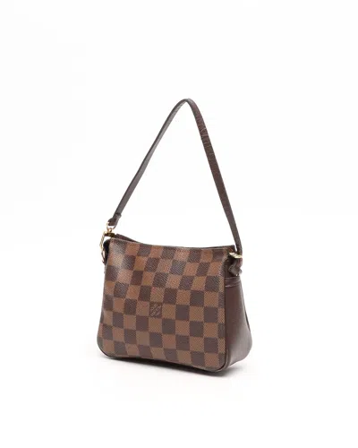 Pre-owned Louis Vuitton Damier Ebene Truth Makeup Crossbody Bag In Brown