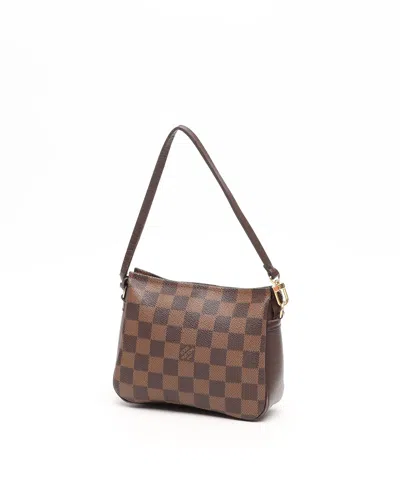 Pre-owned Louis Vuitton Damier Ebene Truth Makeup Crossbody Bag In Brown