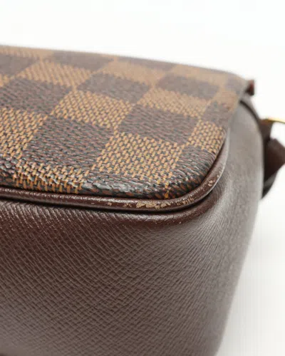 Pre-owned Louis Vuitton Damier Ebene Truth Makeup Crossbody Bag In Brown
