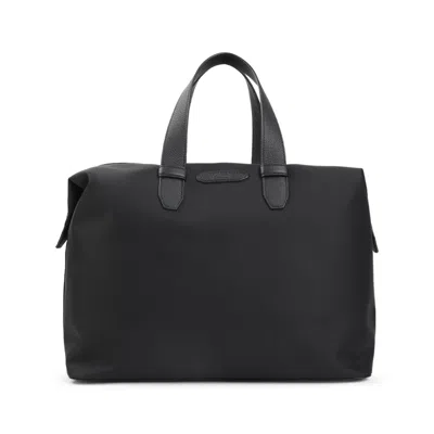 Brioni Structured Black Shoulder Bag With Durable Materials
