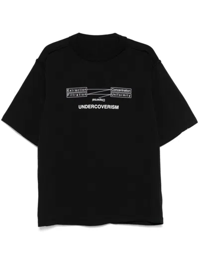 Undercover Boxy Black Short-sleeve T-shirt With Graphic Print