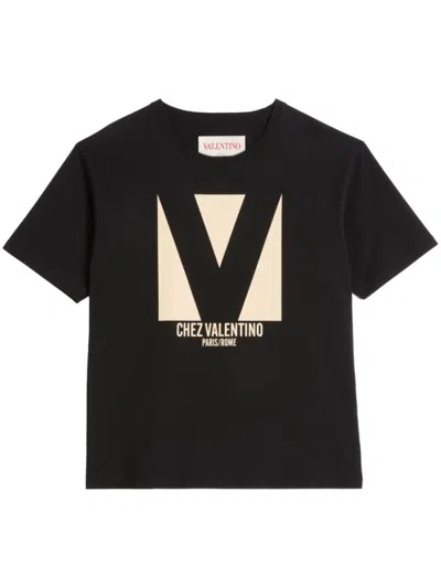 Valentino Chez-print T-shirt In Black