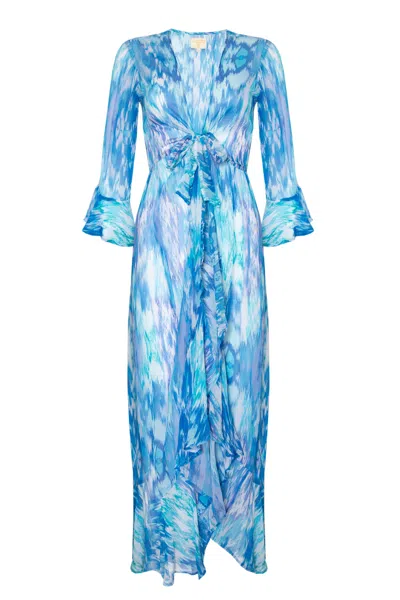 Sophia Alexia Women's Blue Sea Dream Tahiti Kimono
