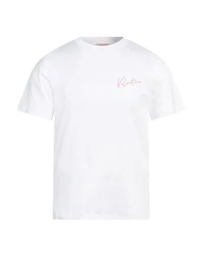 Valentino Crewneck Embroidered Graphic T-shirt In White