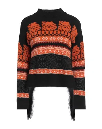 Gaelle Paris Gaëlle Paris Woman Turtleneck Black Size 0 Synthetic Fibers, Mohair Wool, Wool, Alpaca Wool, Cotton