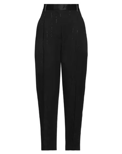 Jucca Woman Pants Black Size 6 Viscose, Wool, Polyamide, Polyester