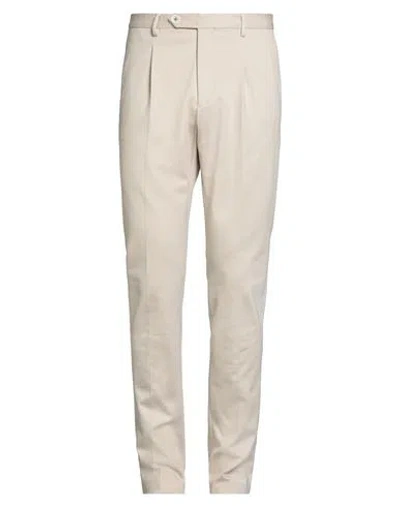 Berry & Brian Man Pants Beige Size 36 Viscose, Polyamide, Elastane In Sand