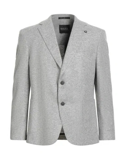 Digel Man Blazer Light Grey Size 40 Polyacrylic, Virgin Wool, Polyester