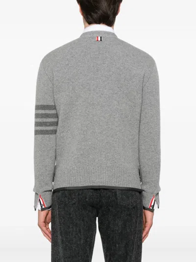 Thom Browne Milano Stitch V Neck Cardigan In Merino Wool