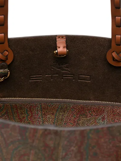 Etro Tote Bag In Brown