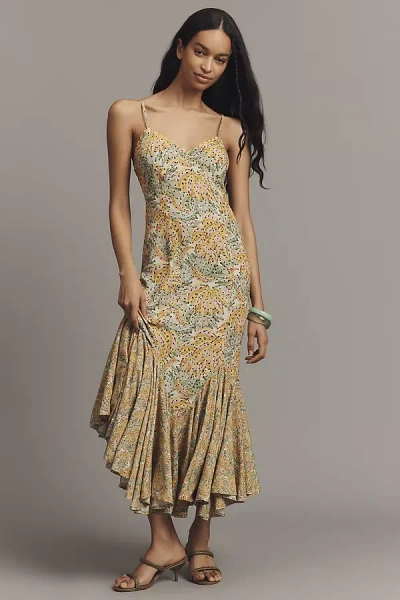 Conditions Apply Ellianna Ruffled Slip Maxi Dress