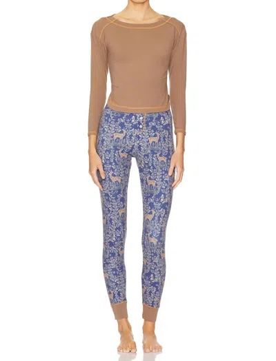 Free People Chill Evening Pajama Set In Night Sky Combo