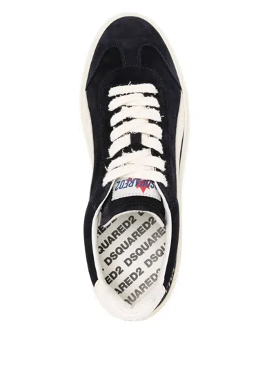 Dsquared2 Rider Suede Sneaker In White