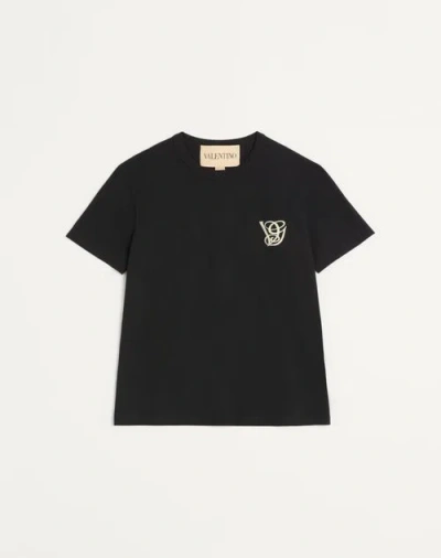 Valentino Cotton T-shirt With Vg Patch