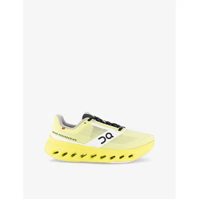 On Womens Limelight White F Cloudsurfer Next Mesh Low-top Trainers