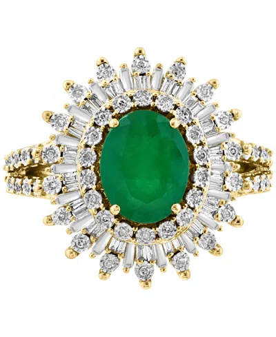 Effy Collection Effy Ruby (1-7/8 Ct. T.w.) & Diamond (1/4 Ct. T.w.) Halo Statement Ring In 14k White Gold (also In S