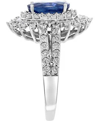 Effy Collection Effy Ruby (1-7/8 Ct. T.w.) & Diamond (1/4 Ct. T.w.) Halo Statement Ring In 14k White Gold (also In S
