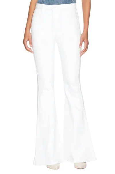 7 For All Mankind Mega Flare Jeans In Clean White Wash