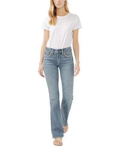Silver Jeans Co. Women's Suki Mid-rise Curvy Fit Bootcut Jeans In Blue