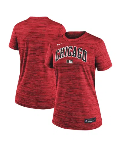 Nike Chicago White Sox Authentic Collection City Connect Velocity  Women's Dri-fit Mlb T-shirt In Red