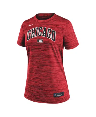 Nike Chicago White Sox Authentic Collection City Connect Velocity  Women's Dri-fit Mlb T-shirt In Red