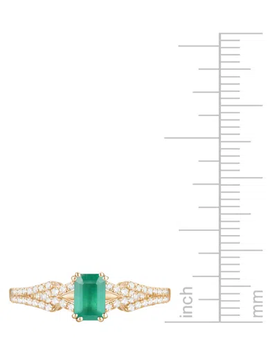 Macy's Emerald (5/8 Ct. T.w.) & Diamond (1/4 Ct. T.w.) Ring In 14k Gold (also In Ruby & Sapphire)
