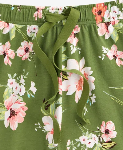 State Of Day Women's Floral Knit Drawstring Shorts Xs-3x, Exclusively At Macy's