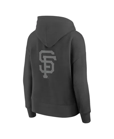 Fanatics Women's Charcoal San Francisco Giants Elements Future Ground Subtle Tonal Pullover Hoodie In Black
