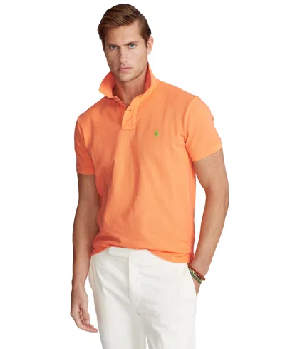 Polo Ralph Lauren Original Fit Mesh Polo Shirt In Bright Preppy Orange