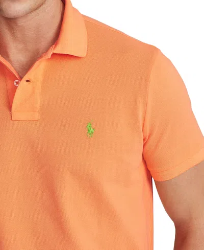 Polo Ralph Lauren Original Fit Mesh Polo Shirt In Bright Preppy Orange