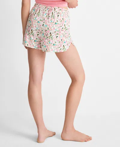 State Of Day Women's Floral Knit Drawstring Shorts Xs-3x, Exclusively At Macy's