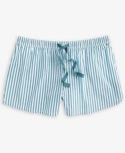 State Of Day Plus Size Shadow Stripe Seersucker Drawstring Shorts, Exclusively For Macy's