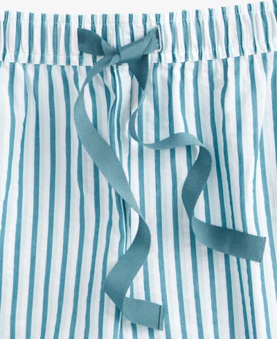 State Of Day Plus Size Shadow Stripe Seersucker Drawstring Shorts, Exclusively For Macy's