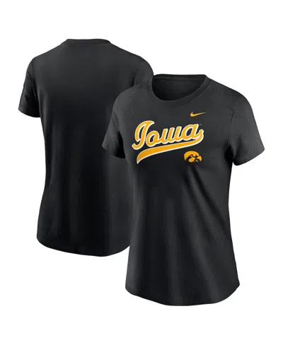 Nike Iowa Athletic Prep Arch Local Script  Women's College T-shirt In Black