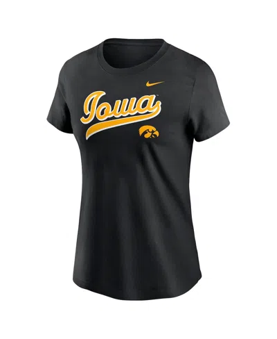 Nike Iowa Athletic Prep Arch Local Script  Women's College T-shirt In Black