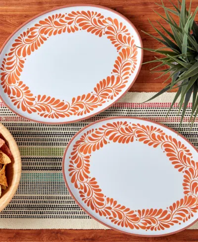 Infuse Melamine Oval Platters, Set Of 2