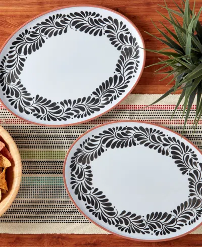 Infuse Melamine Oval Platters, Set Of 2