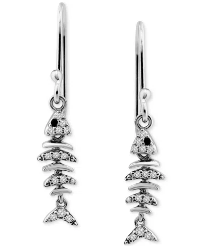 Giani Bernini Pave Fish Drop Earrings In 18k Gold-plated Sterling Silver (also In Sterling Silver), Exclusively At